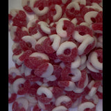 Fire cherry rings coated in our homemade chamoy 16 oz container